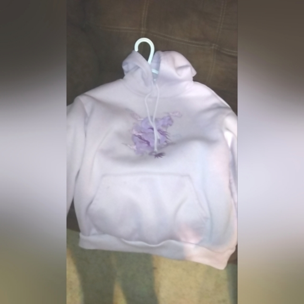 Purple hoodie with dragon size small
